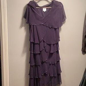 Beaded Navy Dress